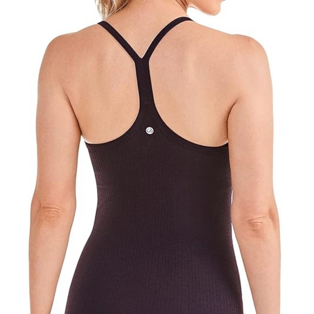CRZ YOGA Arctic Plum Tank Top Seamless Design with Built in Bra